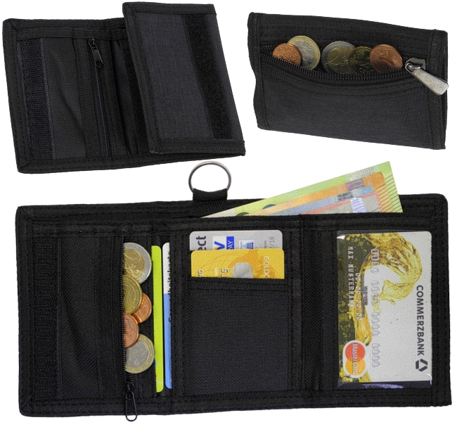 Geldbeutel, Brieftasche, Geldboerse, Portmonee, Geldtasche, Nylon, Stoff, Portemonnaie, wallet, purse