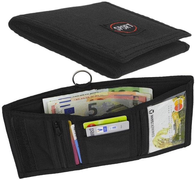 Geldbeutel, Brieftasche, Geldboerse, Portmonee, Geldtasche, Nylon, Stoff, Portemonnaie, wallet, purse