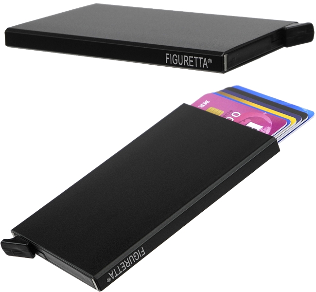 FIGURETTA, Aluminium, Synthetic, Kartenmäppchen, Kreditkartenetui, Mäppchen, EC, Kredit, Karten, Metall, Etui, credit card case