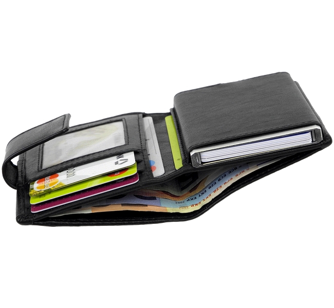 FIGURETTA, Aluminium, Leder, Kartenmäppchen, Kreditkartenetui, Mäppchen, EC, Kredit, Karten, Metall, Etui, credit card case