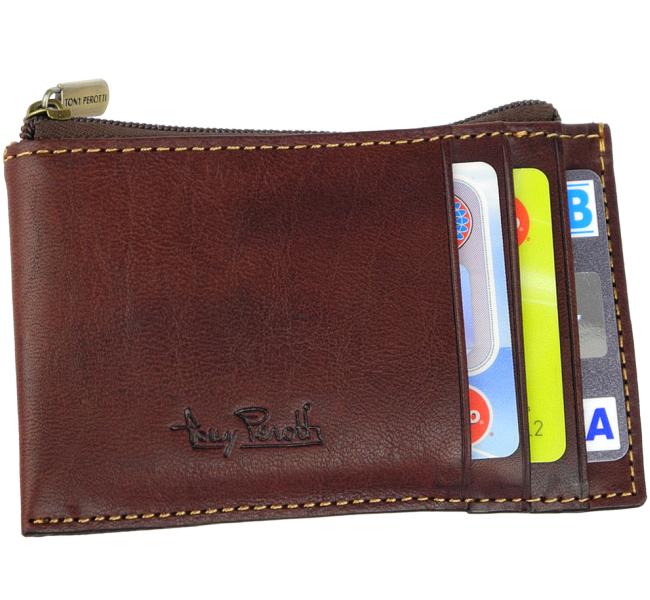 TONY PEROTTI, Kartenmäppchen, Kreditkartenetui, Mäppchen, Lederhülle, EC, Kredit, Karten, Etui, credit card case